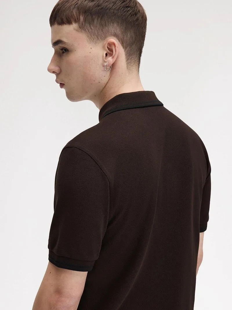 Fred Perry Fred Perry Poloshirt Tipped M3600 Braun 86C - Größe XL, Braun, – Produktbild 3 von 5