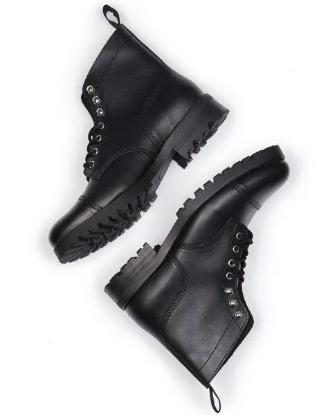 Will's Vegan Shop Will's Vegan Shop Arbeitsstiefel Herren, Schwarz, – Produktbild 1 von 3