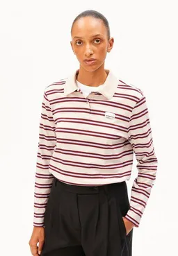 ARMEDANGELS ARMEDANGELS STRIPE POLO Damen Longsleeve Polo aus Bio-Baumwolle – Produktbild 1 von 1