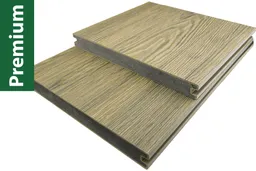 woodstore24 WPC 3D Premium coextrudiert, Massivdiele, 23 mm (S) x 220 mm (B), Smooth Cream, Länge: 2,40 m – Produktbild 1 von 1