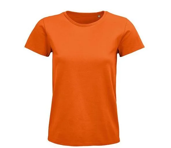 Sol's Sol's Damen T-Shirt Kurzarm Rundhals in 20 verschiedenen Farben aus Bio - Baumwolle, Orange, – Produktbild 1 von 3