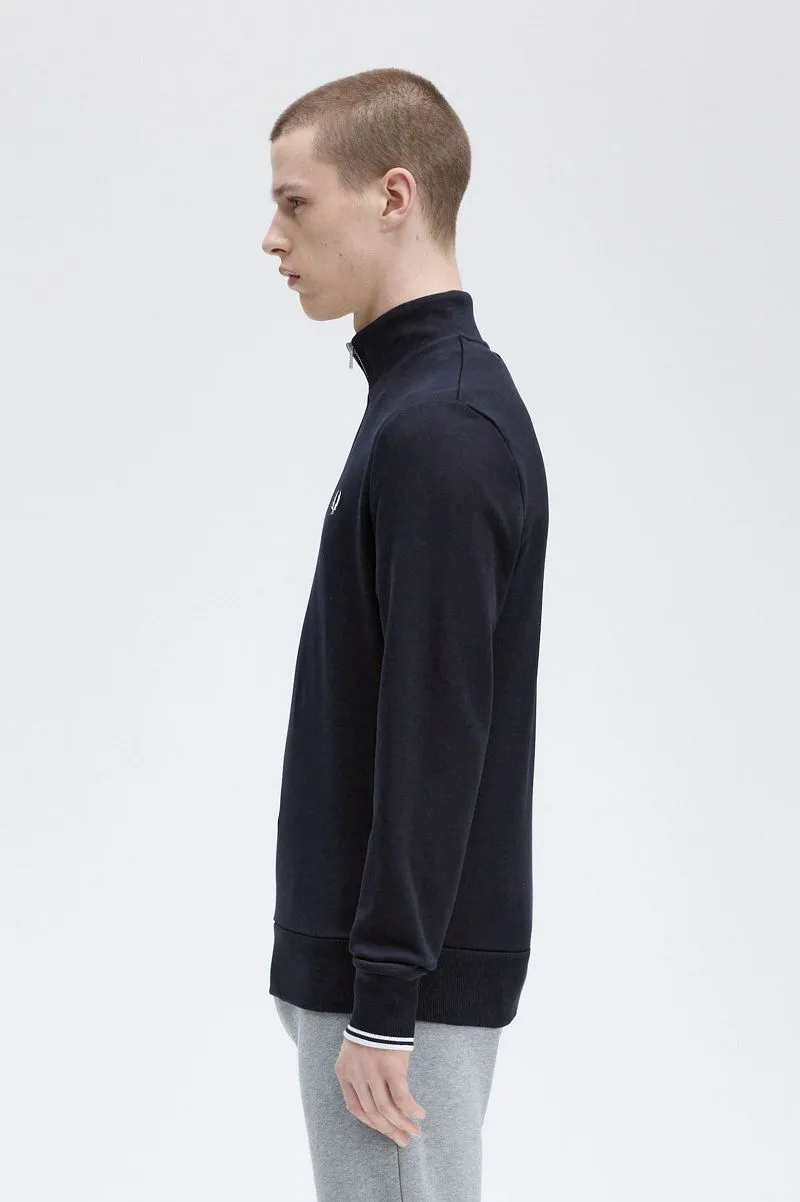 Fred Perry Fred Perry Half Zip Pullover Navy Blau - Größe M, Dunkelblau, – Produktbild 3 von 5