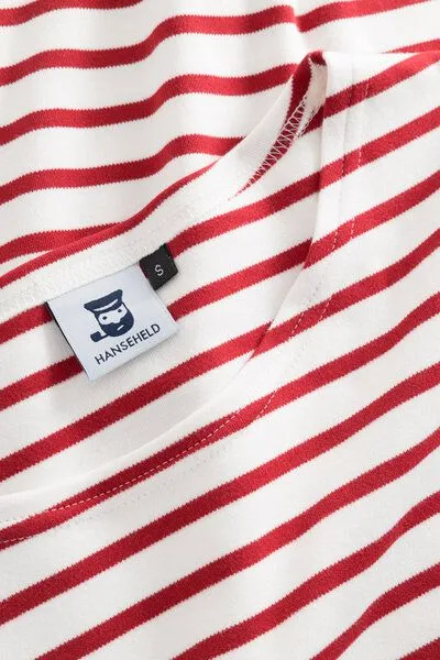 Hanseheld Hanseheld Streifenshirt Damen aus Baumwolle (Bio), Natur-rot, – Produktbild 3 von 4