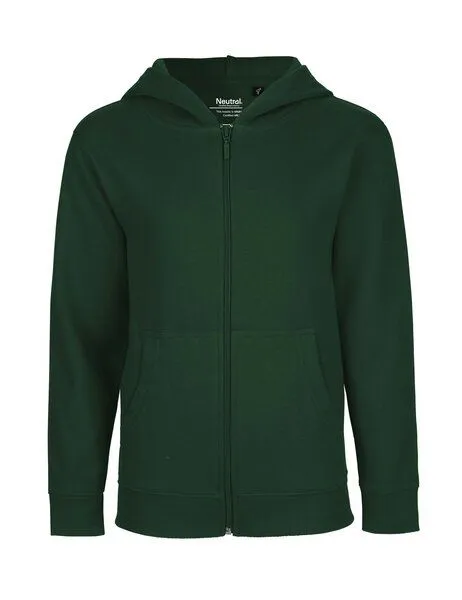 Neutral® - 3FREUNDE Neutral® - 3FREUNDE Kinder Hoodie Zipped, Flaschengrün, – Produktbild 1 von 4