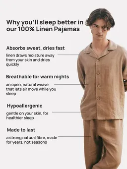 AmourLinen AmourLinen Klassisches leinen pyjama set HARRY – Produktbild 1 von 1