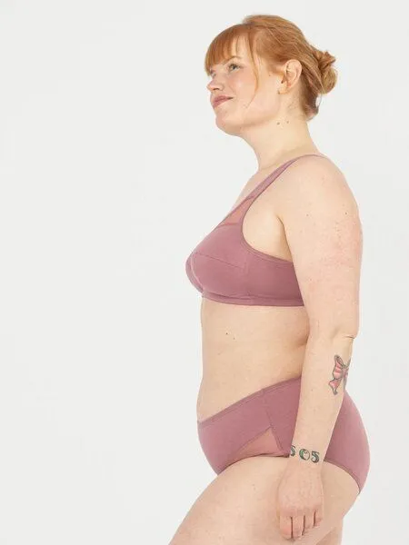 erlich textil erlich textil Anni bügelloser Mesh BH aus Bio-Baumwolle, made in Europe, Mauve, – Produktbild 8 von 8