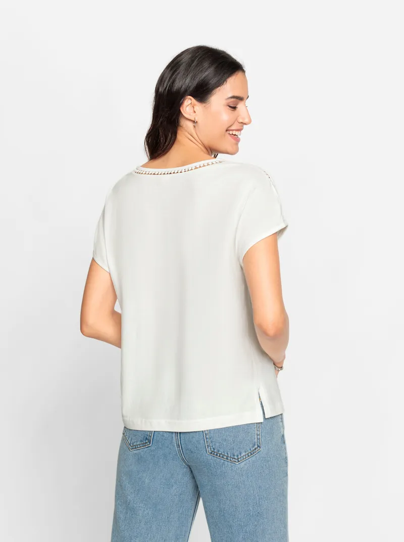 Witt Rundhalsshirt ecru, Ecru, – Produktbild 1 von 2