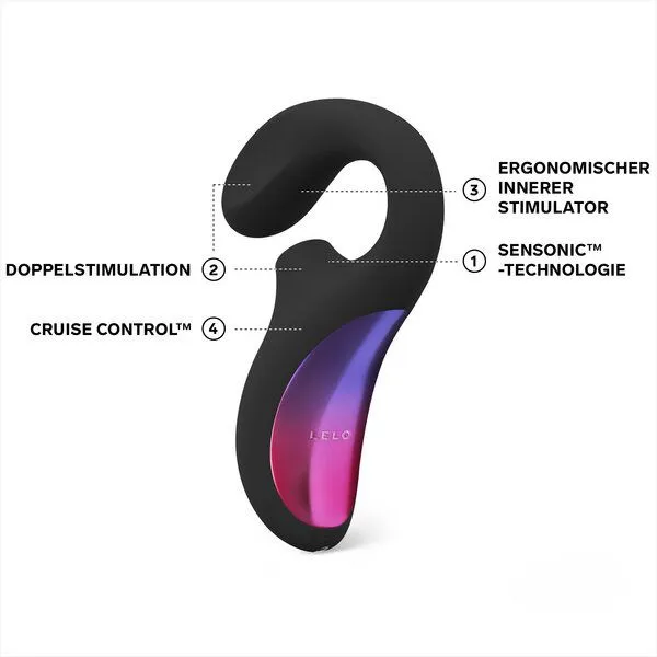 LELO Schallwellen-Massager mit Doppelstimulation - LELO ENIGMA Cruise, Schwarz, – Produktbild 4 von 4