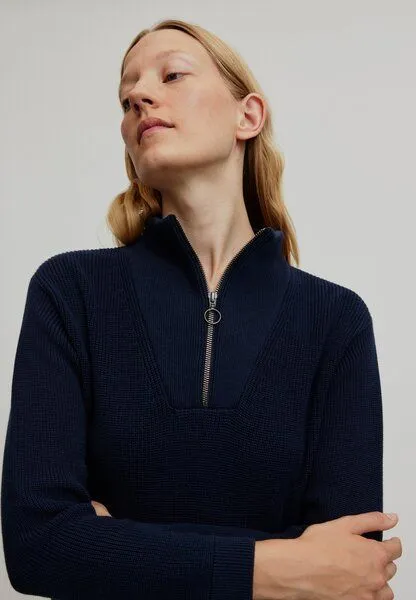 recolution Damen Strickkleid aus Bio-Baumwolle - STELLERA - recolution, Dark navy (blau), – Produktbild 3 von 4