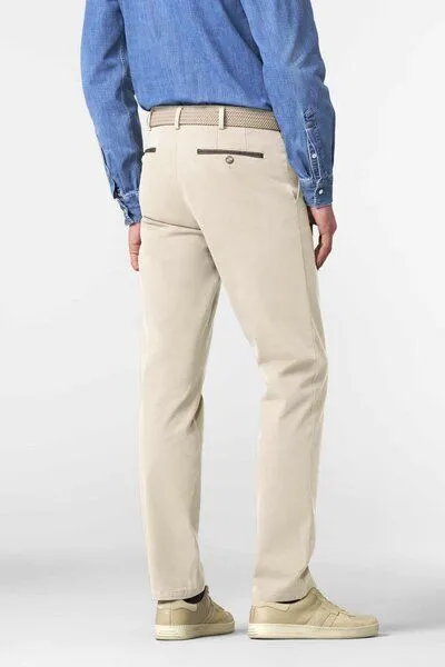 Meyer MEYER Chino im Canvas-Look, Weiß (alabaster), – Produktbild 3 von 4