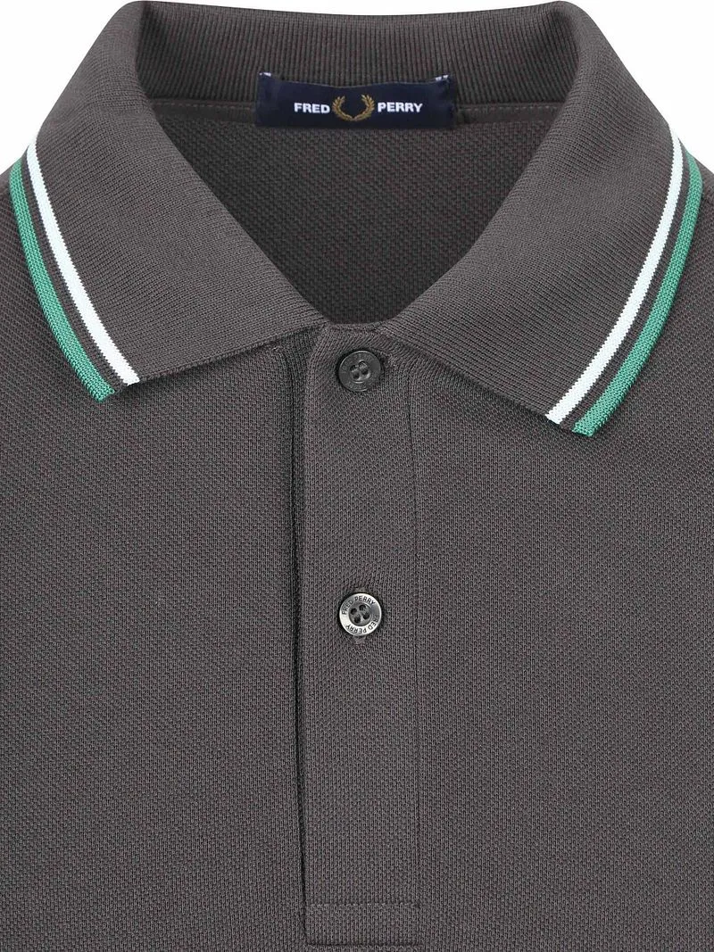 Fred Perry Fred Perry Polo Twin Tipped M3600 Grau 85B - Größe XL, Grau, – Produktbild 4 von 5