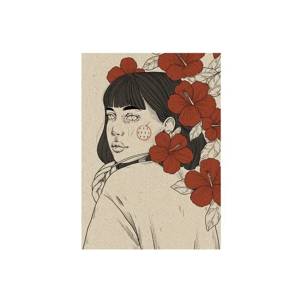 matabooks® matabooks® Kunstvolle A6 Postkarte mit Blumenmotiv aus nachhaltigem Graspapier – Embrace, Eyes, – Produktbild 1 von 1