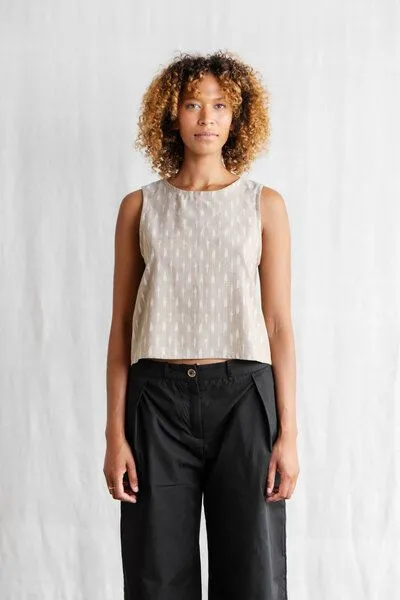 Jyoti - Fair Works Jyoti - Fair Works Bio-Baumwoll Top Osra, Ikat, – Produktbild 3 von 4