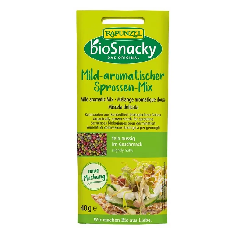 RAPUNZEL RAPUNZEL Samen bioSnacky - Mild-aromatischer Sprossen-Mix 40g – Produktbild 1 von 1