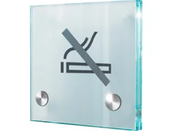 SignSystems SignSystems Türschild "Cristallo" 10 x 10 cm, 2 Halter, Ø 13 mm – Produktbild 1 von 1