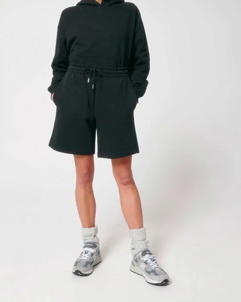 YTWOO YTWOO Sweatshorts, Joggingshorts aus 100% Cotton (Bio) - Organic Carded, Fair Trade, Schwarz, – Produktbild 2 von 4