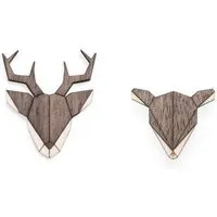 BeWooden BeWooden Broschen aus Holz - Hirsch + Reh Set | Mode Schmuck – Produktbild 1 von 1