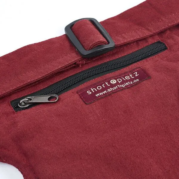short'n'pietz short'n'pietz handgenähte Gürteltasche mit verstellbarem Gürtel, Rot, – Produktbild 6 von 8