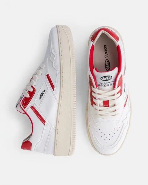MoEa MoEa Sneakers Origin - White & Red - Apple, Green, – Produktbild 2 von 4