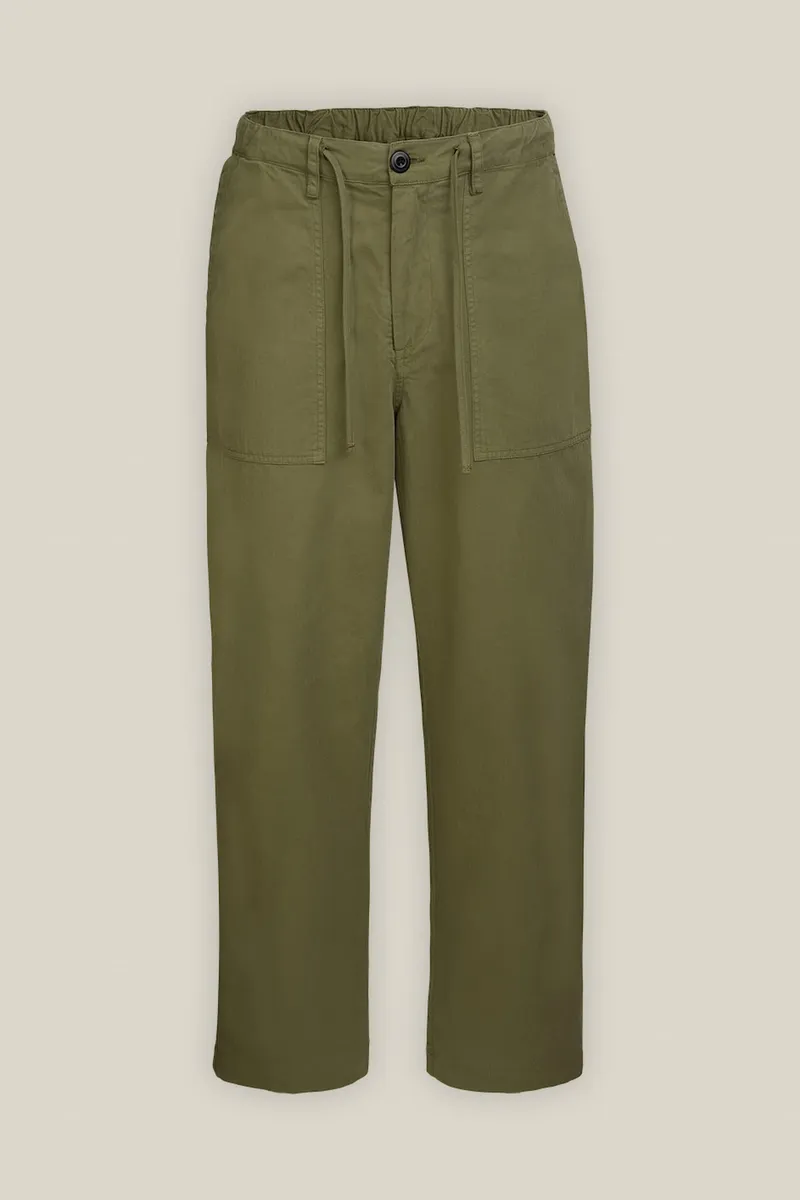 WOTE WOTE Herren vegan Hose Utility Entspannt & Strukturiert Olivgrün, Olivgrün, – Produktbild 2 von 2