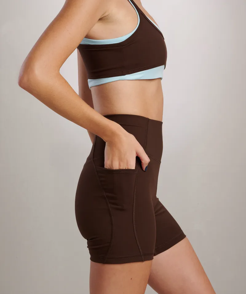 SEAAV SEAAV Damen vegan Sport Shorts Seabreeze Kaffeebohne, Braun, – Produktbild 1 von 2