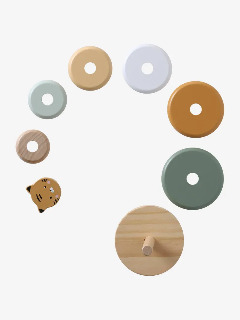 Vertbaudet Baby Stapelturm TANSANIA aus Holz FSC®, Braun, – Produktbild 3 von 3