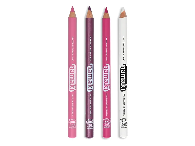 Namaki Schminkstifte für Kinder, 4er-Set Violett, Fuchsia, Rosa, Weiß, Mehrfarbig, – Produktbild 1 von 2