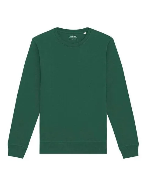 YTWOO YTWOO Unisex Sweatshirt | fairtrade & ökologisch, Grün (dunkel), – Produktbild 3 von 4