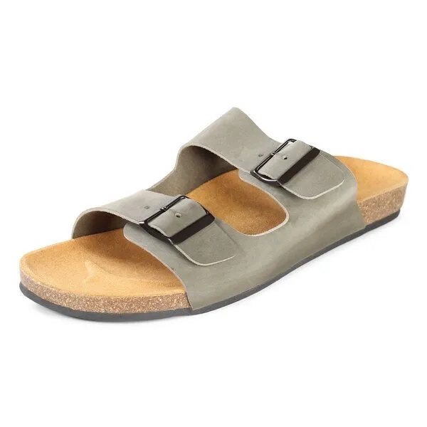 Fairticken Fairticken CORGHO vegane "NoBuck" Unisex Sandale, Grau-khaki, – Produktbild 2 von 4