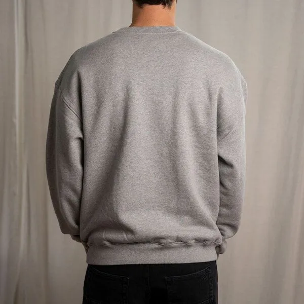 Vresh Clothing Vresh Clothing Viliz - Unisex Oversized Sweater aus Biobaumwolle, Hellgrau-meliert, – Produktbild 3 von 4