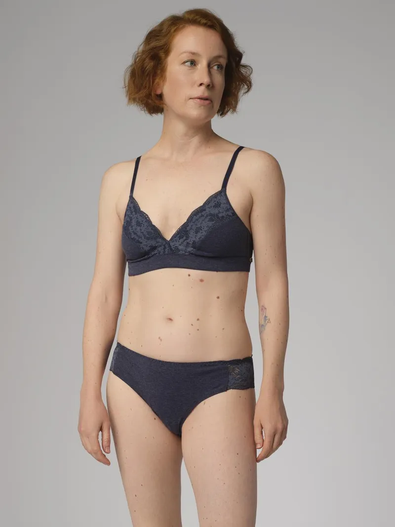 comazo|earth Spitzen Slip, Marine-melange, – Produktbild 1 von 5