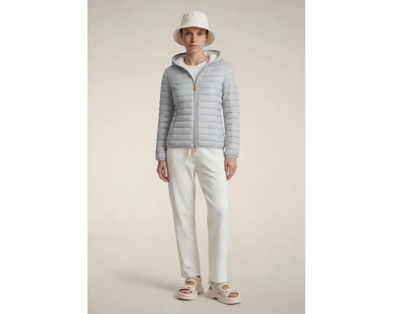 Save The Duck Save The Duck Steppjacke Daisy Damen Winterjacke, Übergangsjacke, Windjacke, Outdoorjacke, Mantel, Grau, – Produktbild 3 von 3