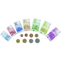 Goki goki Kaufladen Spielgeld, 116-teilig 6,0 x 3,1 - 8,0 x 4,1 cm – Produktbild 1 von 1