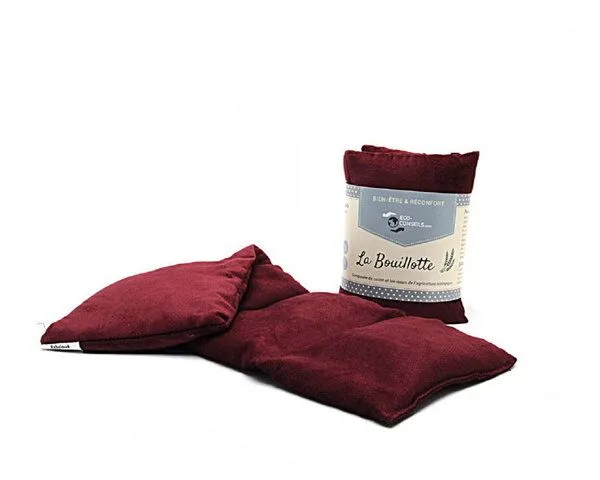 Eco-Conseil Eco-Conseil Wärmekissen aus Bio-Baumwolle, Bordeauxrot, – Produktbild 2 von 4
