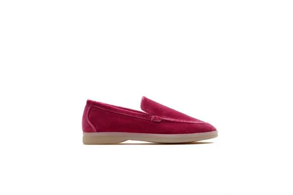 Solari Milano Solari Milano Veganer Samt-Loafer - Damen, Rosa, – Produktbild 1 von 2