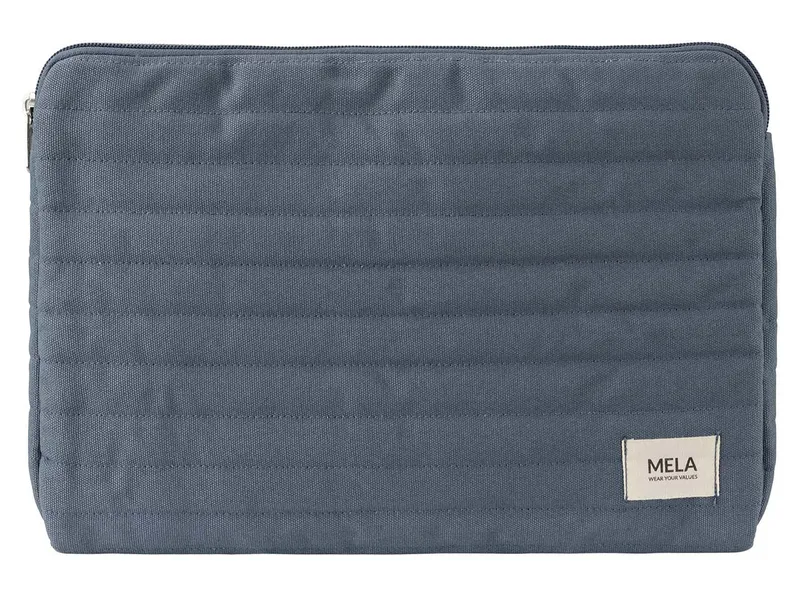 MELA MELA Gepolsterte Laptophülle Style VINUSA aus 100% Bio-Baumwolle, Dusty blue, – Produktbild 1 von 5