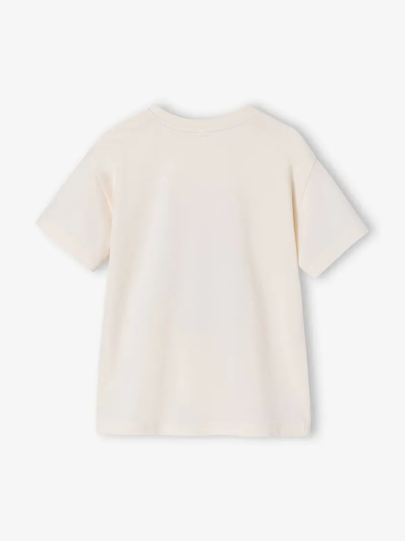 Vertbaudet T-Shirt mit Tierprint Jungen, Wollweiß, – Produktbild 3 von 4