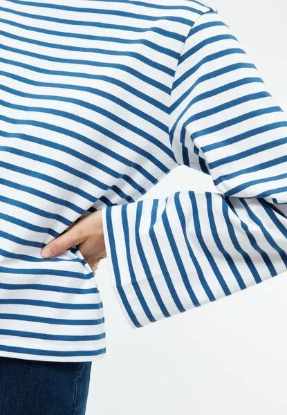 Givn Berlin Givn Berlin Gestreiftes Langarmshirt GBLACEY aus Bio-Baumwolle, Blazing blue / white (stripes), – Produktbild 3 von 4