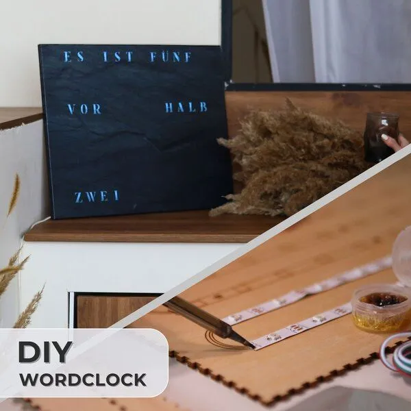 build-yours build-yours Bausatz WordClock Jupiter Space - Bau dir deine Wortuhr - LED Wanduhr – Produktbild 8 von 8