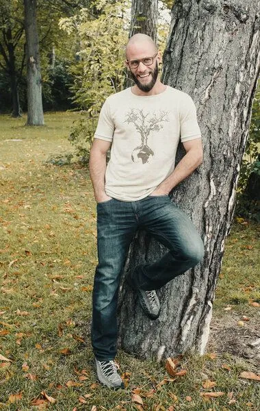 Life-Tree Life-Tree Hanf Shirt für Herren "Weltenbaum" in Natur – Produktbild 5 von 5