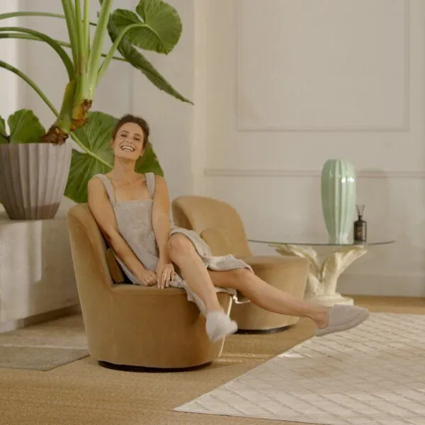 Kayori Kayori Spa Dress - Bio Baumwolle, Sand, – Produktbild 2 von 2