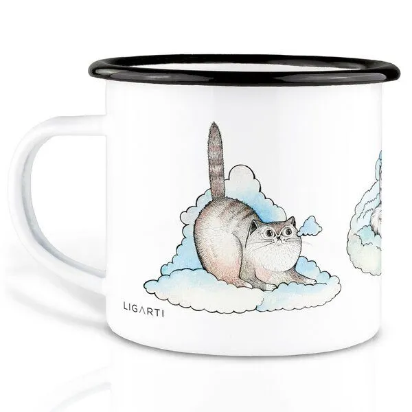 LIGARTI Emaille Tasse – Tommi & Friends – LIGARTI Tiermanufaktur – Produktbild 2 von 4