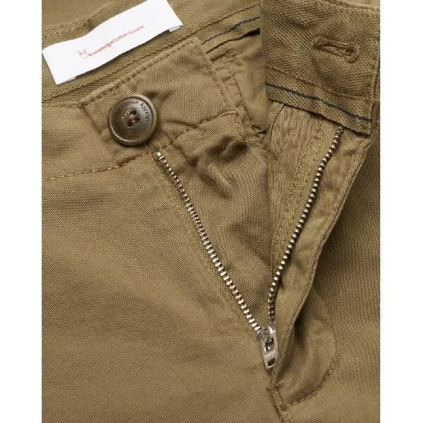 KnowledgeCotton Apparel KnowledgeCotton Apparel Chinohose Slim - JOE Stretched, Braun (burned olive), – Produktbild 3 von 3