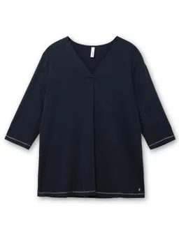 sheego 3/4-Arm-Shirt tiefblau – Produktbild 1 von 1