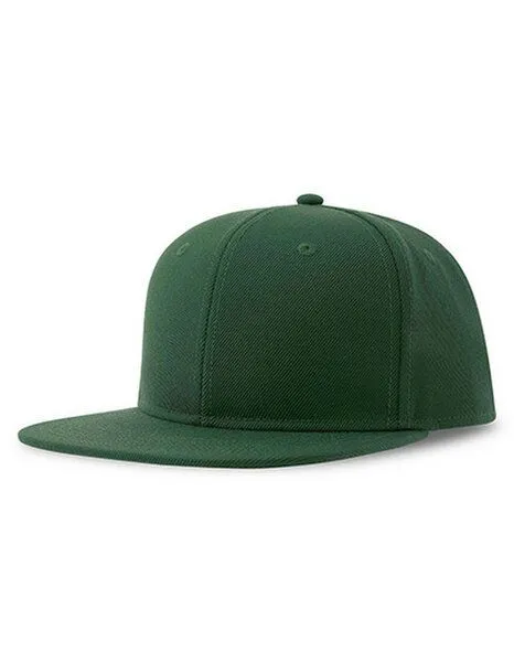 Atlantis Headwear Atlantis Headwear Basecap Flacher Schirm mit Kunststoffverschluss Snap Back, Bottle green, – Produktbild 1 von 2