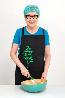 Hirschkind Hirschkind Bio-Kochschürze "Petersilie" handgewebt schwarz Fair-Trade – Produktbild 1 von 1