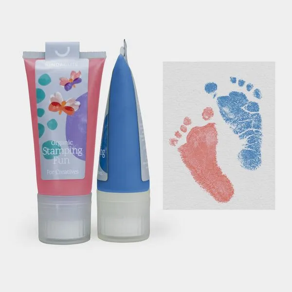 KINDACUTE KINDACUTE Bio Stempelspaß für Babys & Kids 2Choose, Hawaii (berry & azur), – Produktbild 1 von 4