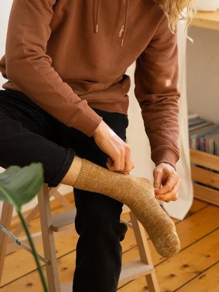 FUXBAU FUXBAU Socken meliert, Senfgelb meliert, – Produktbild 2 von 4