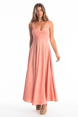 RAVENS VIEW IBIZA RAVENS VIEW IBIZA Damen vegan Kleid Madonna Koralle Lehm Pfirsich – Produktbild 1 von 1