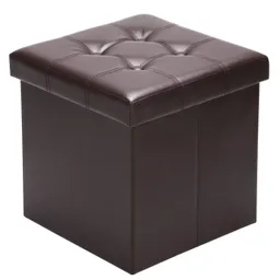 Casaria® Casaria Casaria Faltbarer Sitzhocker mit Stauraum braun 38x38x38 cm – Produktbild 1 von 1